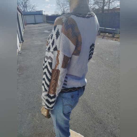 Patchwork Knit Sweater - Multicolor - Picture 8 of 11